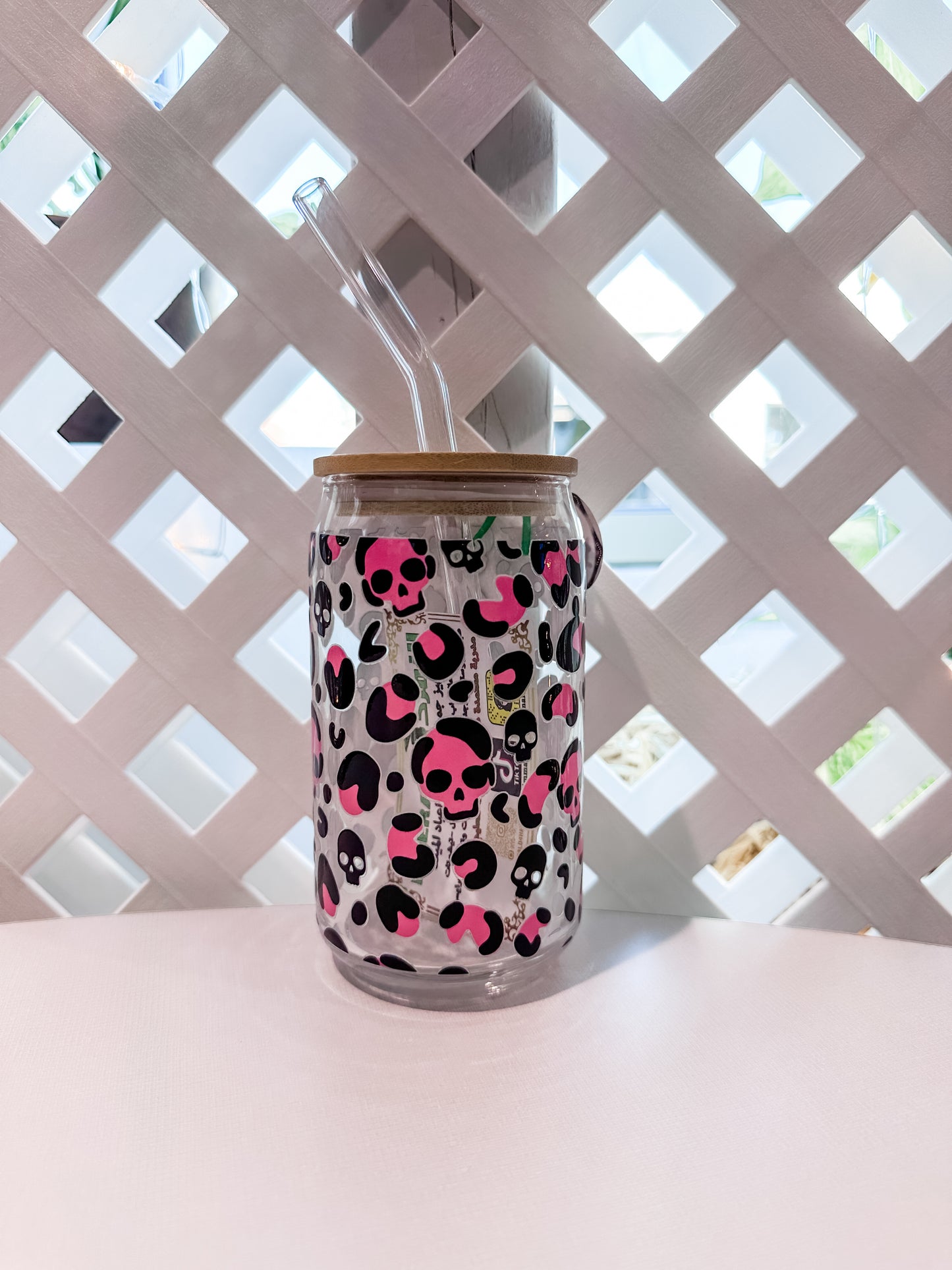 Glass Tumbler with Stainless Steel Straw