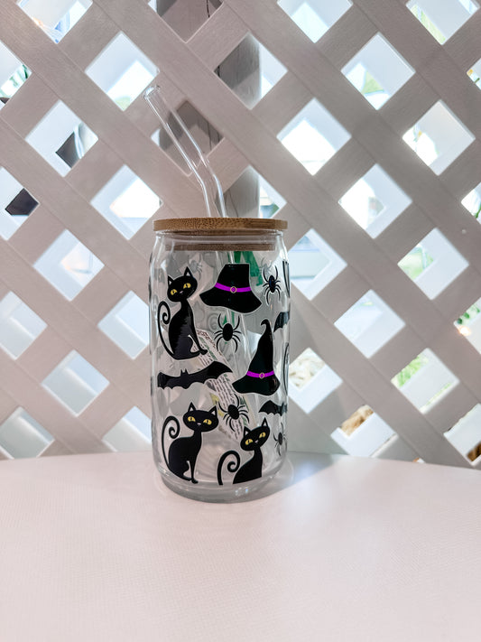 Glass Tumbler with Stainless Steel Straw